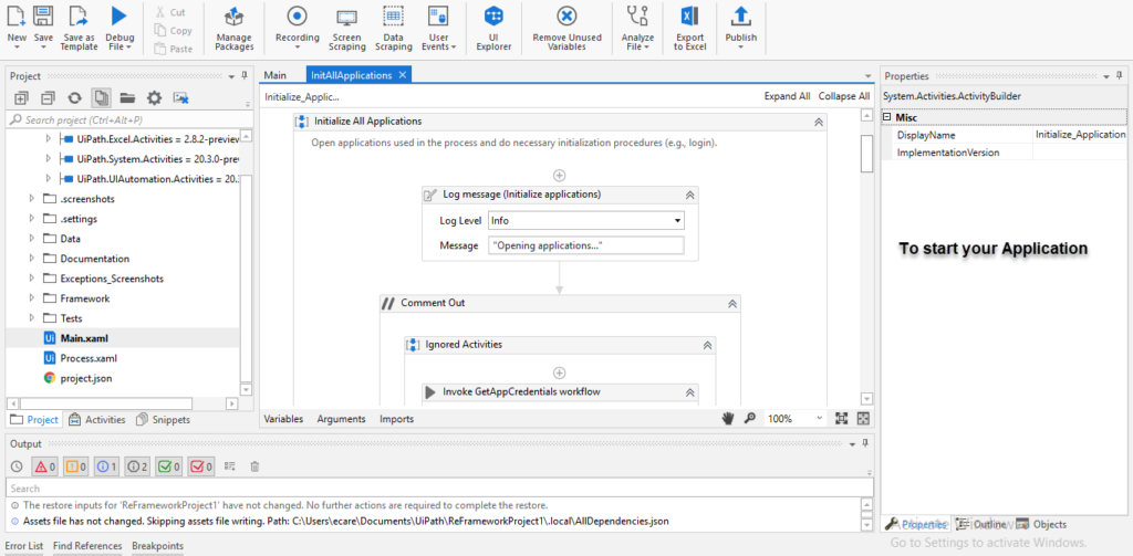 actual role of the ui-path re-framework