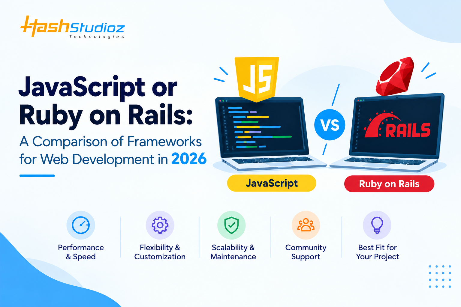 JavaScript or Ruby on Rails A Comparison of Frameworks for Web Development in 2026