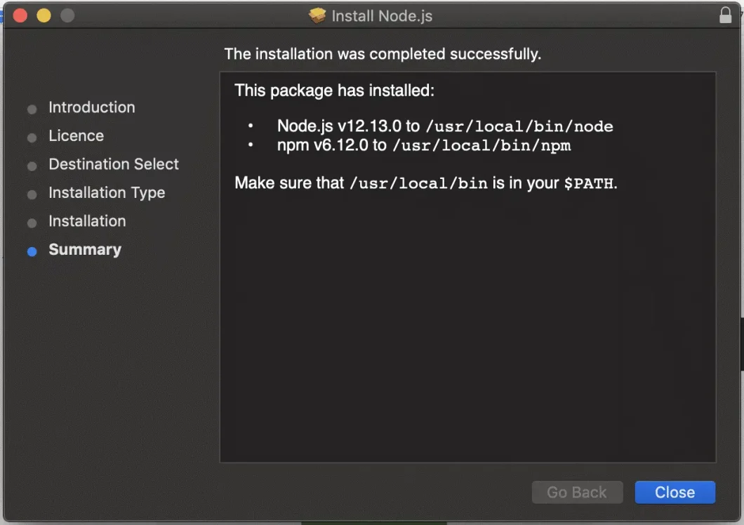 Step 2: Run Node.js Installer