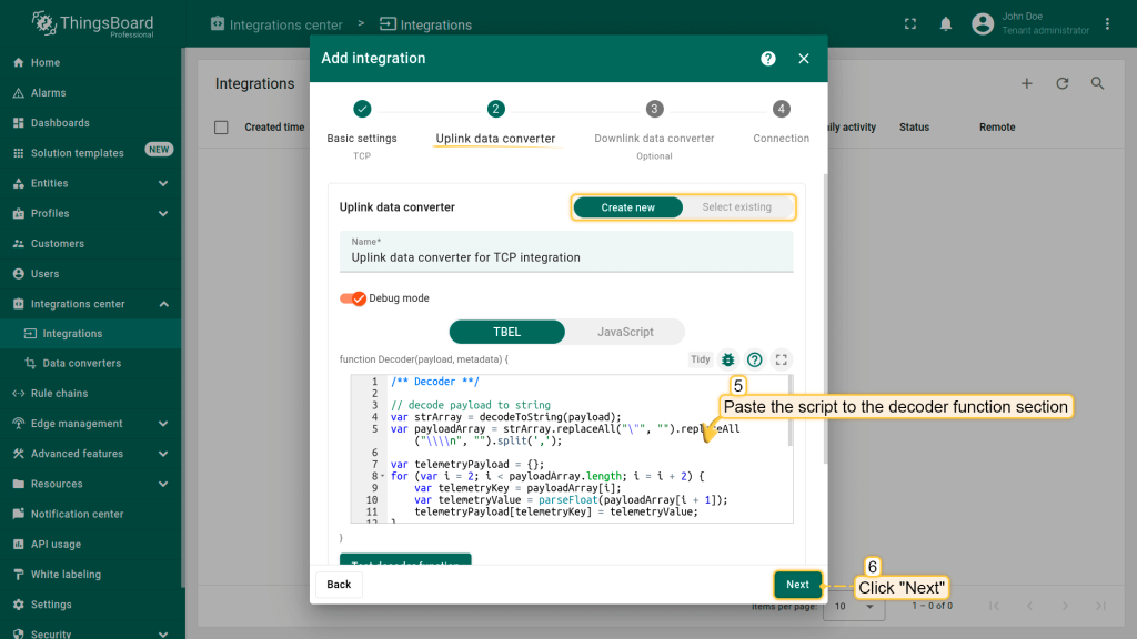 TCP Integration with ThingsBoard: Enhance IoT Connectivity