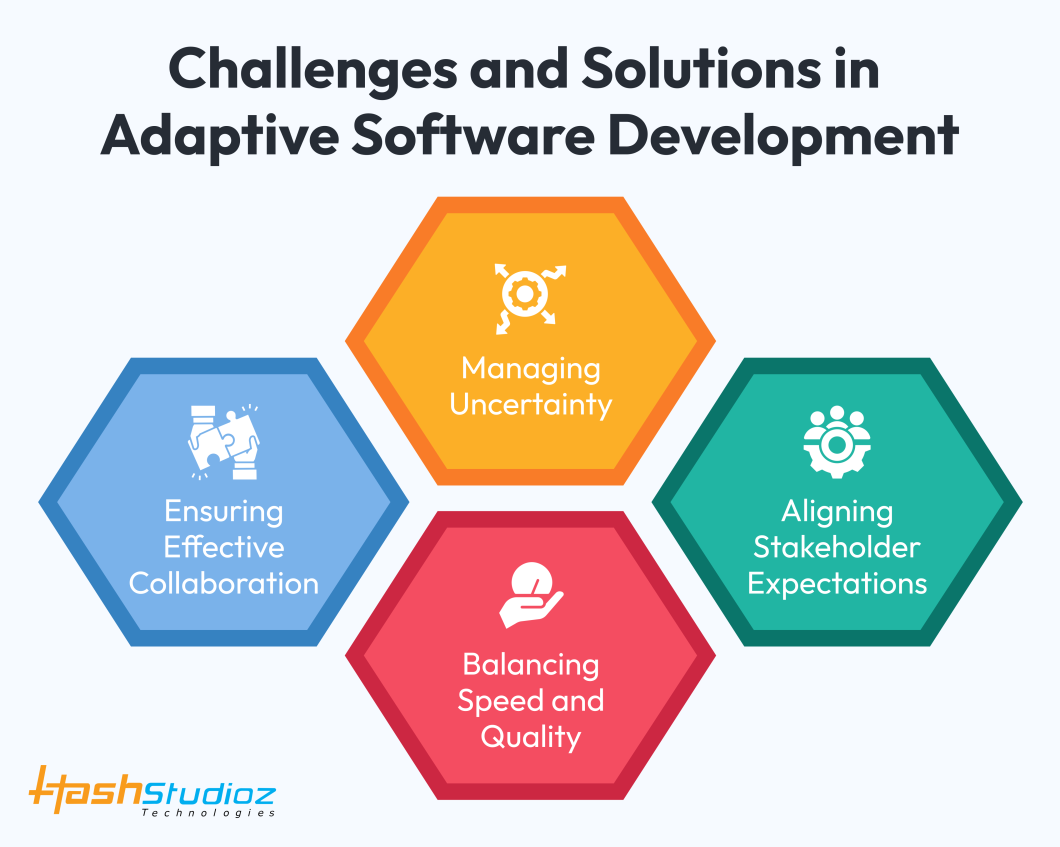 Challenges and Solutions in Adaptive Software Development 
