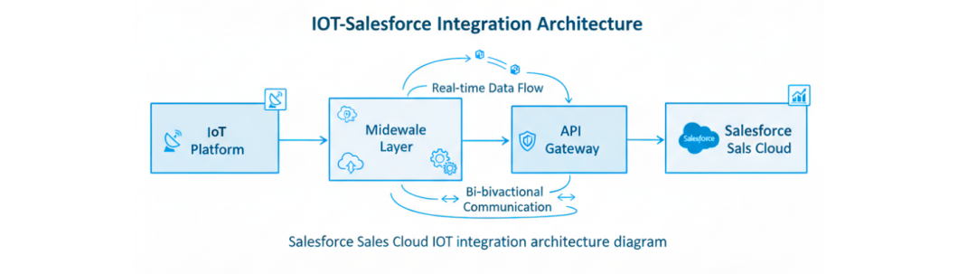 Salesforce Sales Cloud IoT integration architecture diagram