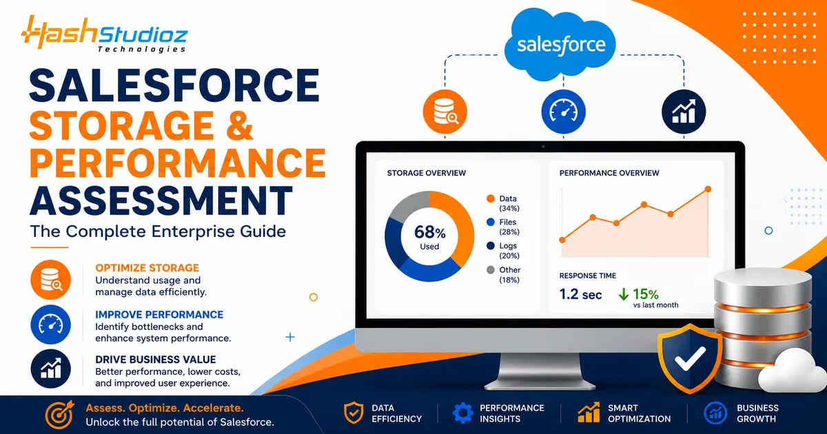 Salesforce storage and performance assessment infographic
