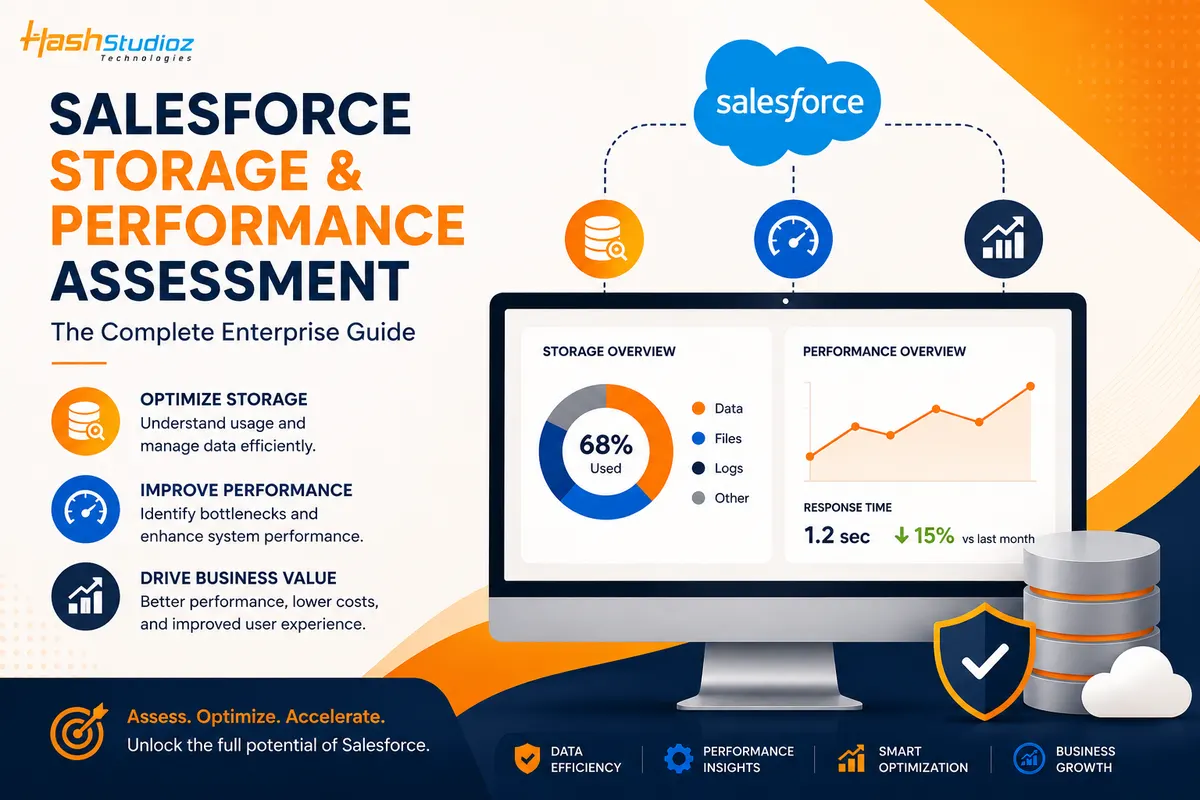 Salesforce storage and performance assessment infographic