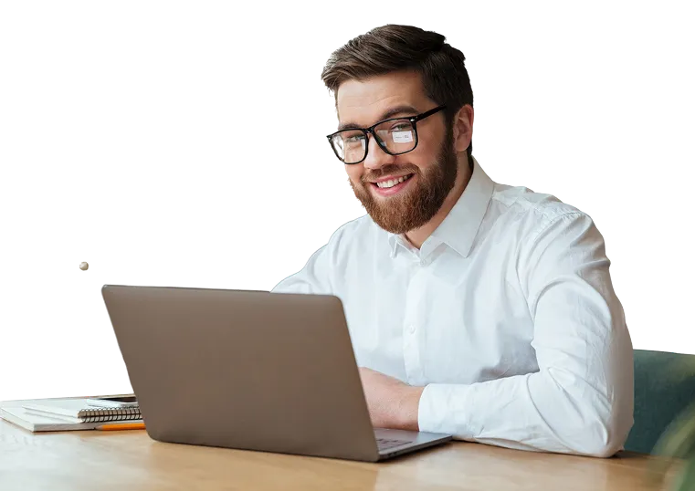 Developer at laptop