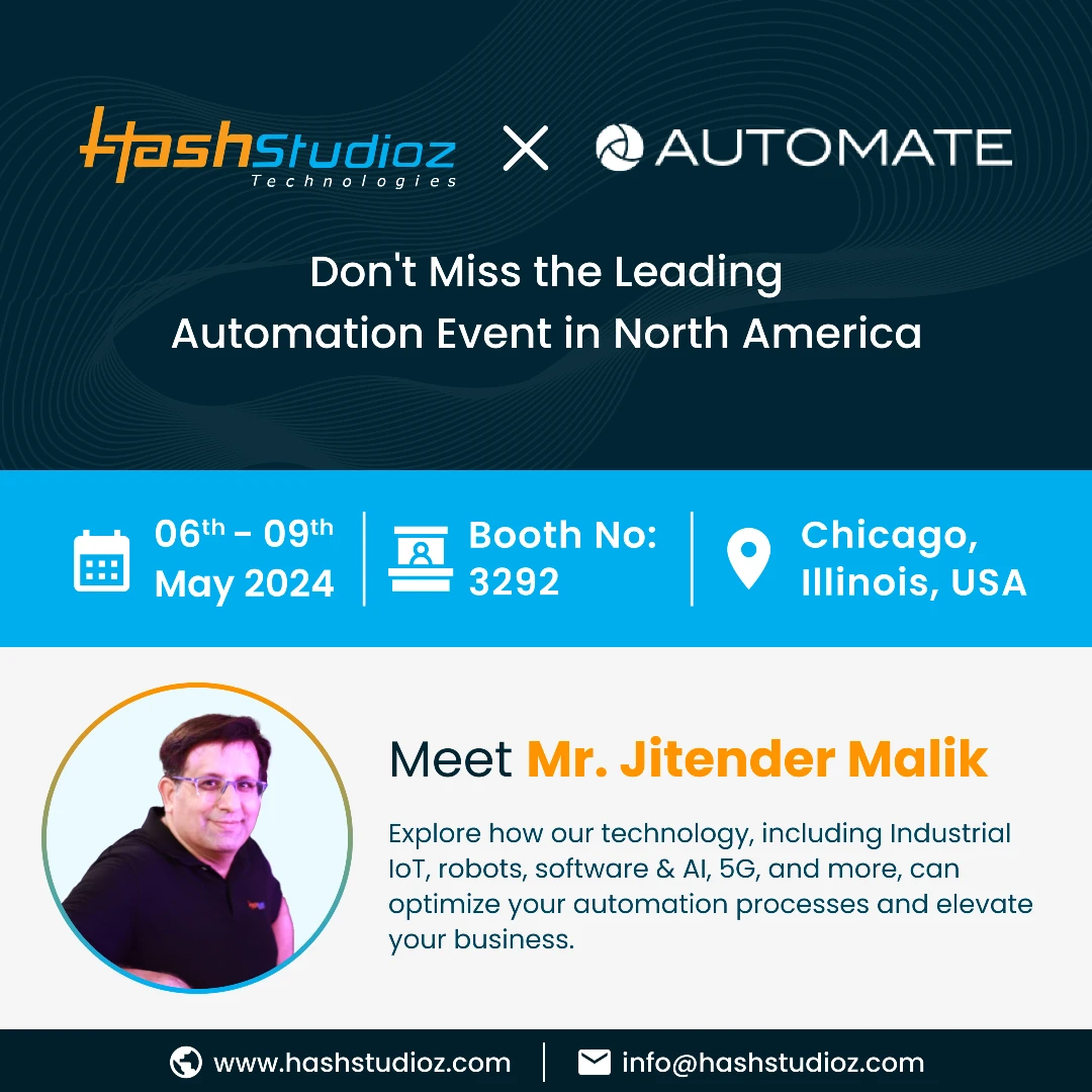 Join HashStudioz at Automate Show 2024 in Chicago Robotics and