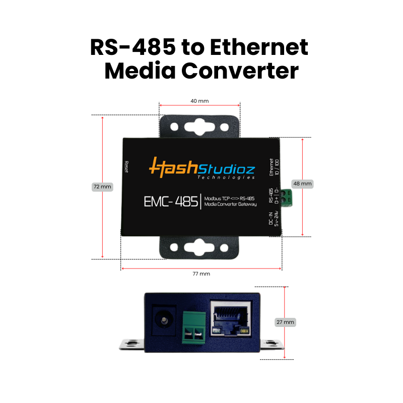 thumbnail image 2 of RS485 To Ethernet TCP/IP Converter Module - Modbus RTU, MQTT, DC 12V 2 of 5