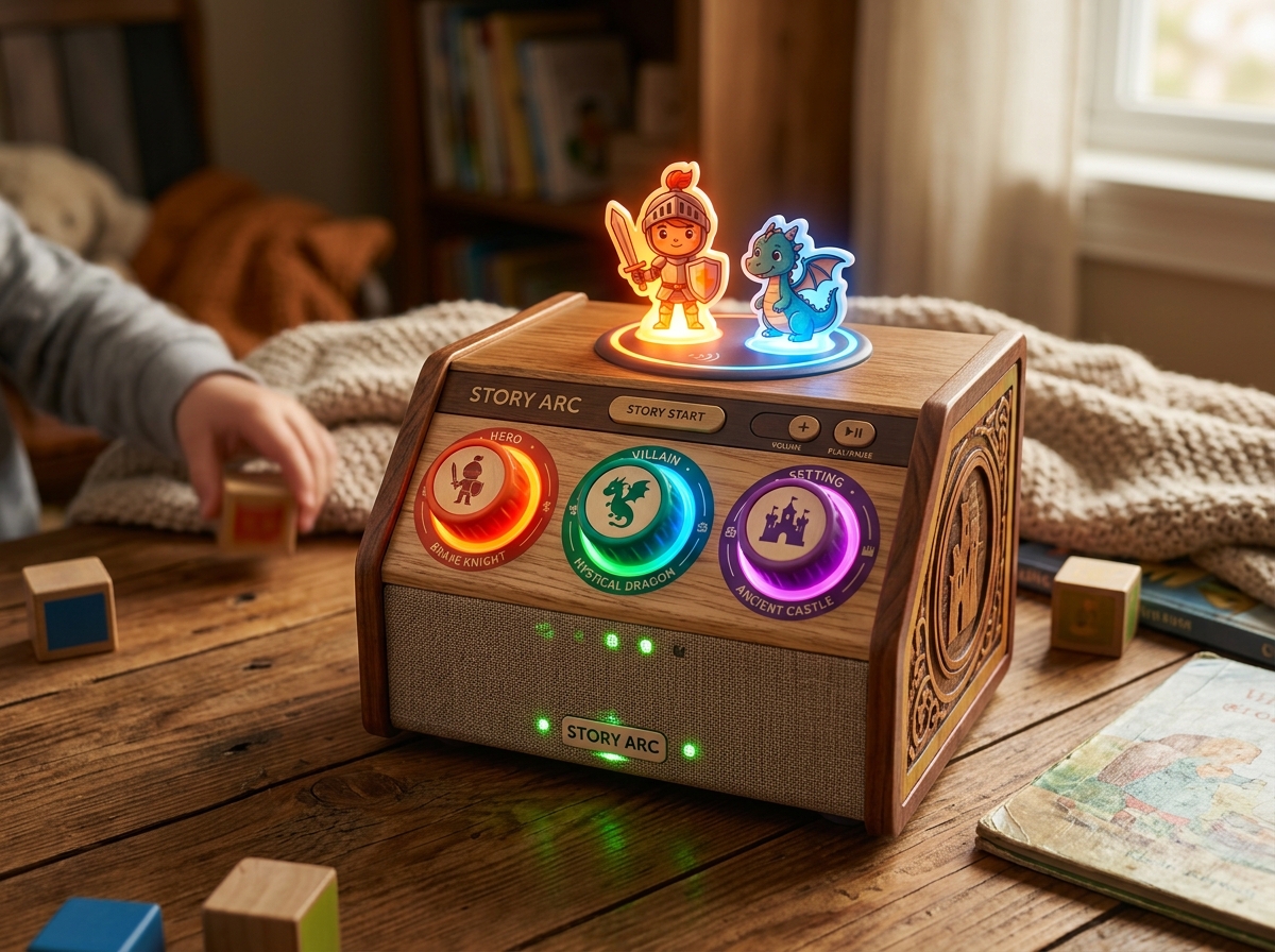 AI Storytelling Toy with Glowing Story Projection and Parent Cloud Control