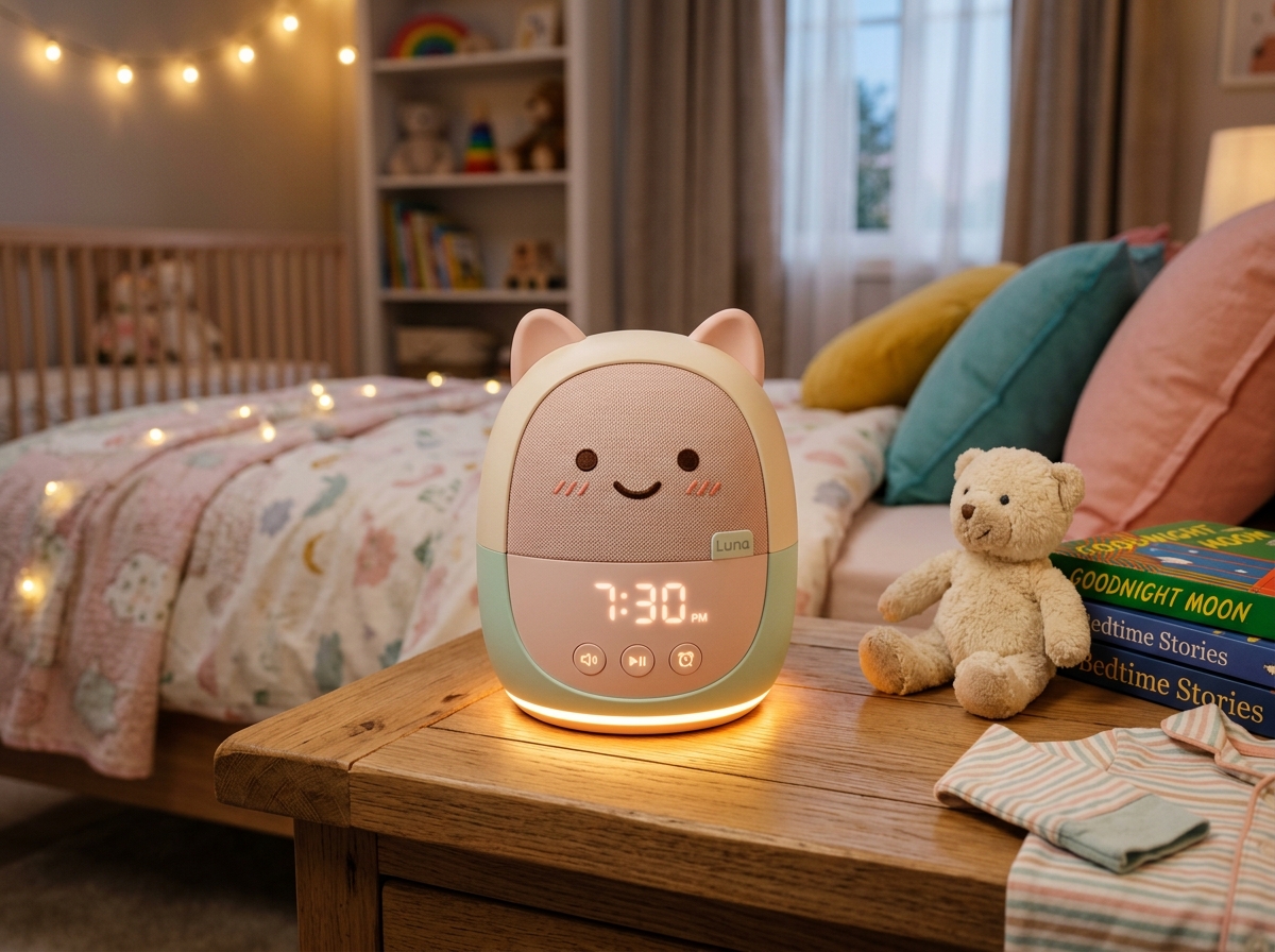 Smart Speaker and Bedtime AI Companion Toy with Gentle Nightlight