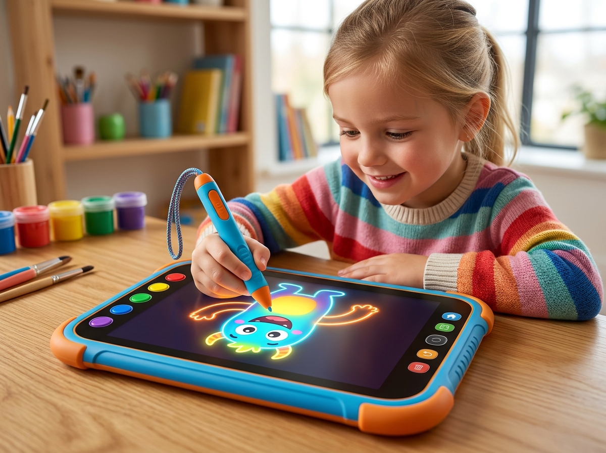 Smart Digital Drawing Pad Toy with AI Step-by-Step Art Guidance
