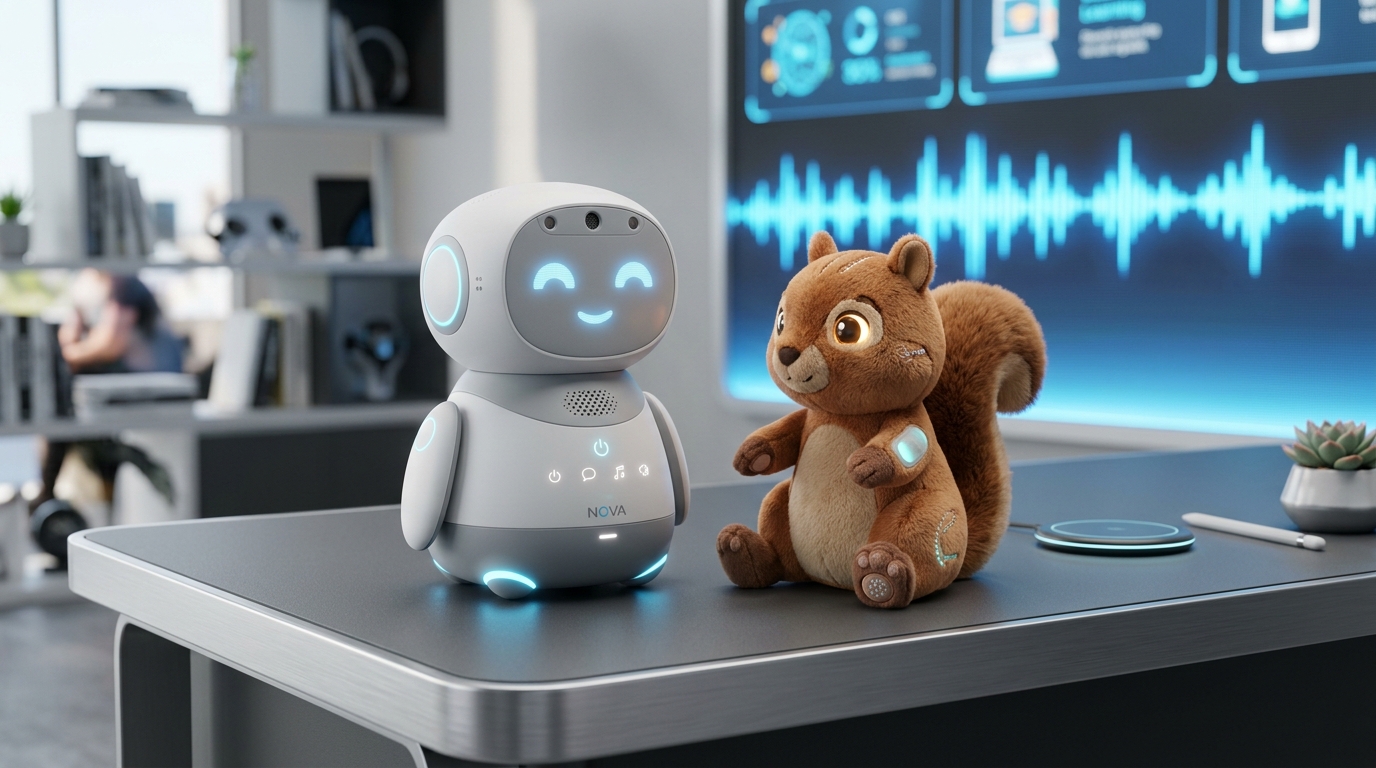 Smart AI Toy Robot and Connected Plush Companion