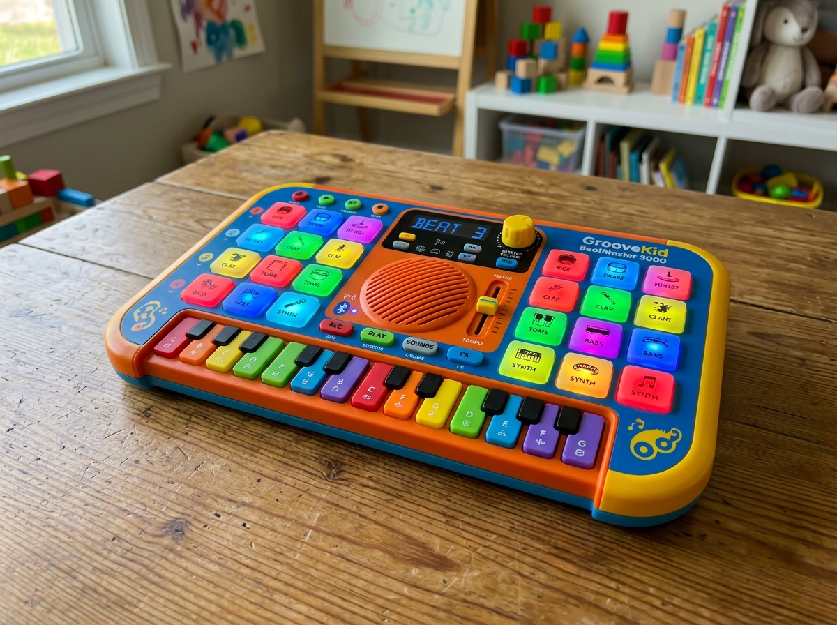 Interactive Musical Toy Instrument with Dynamic RGB Keys and AI Melody Generation