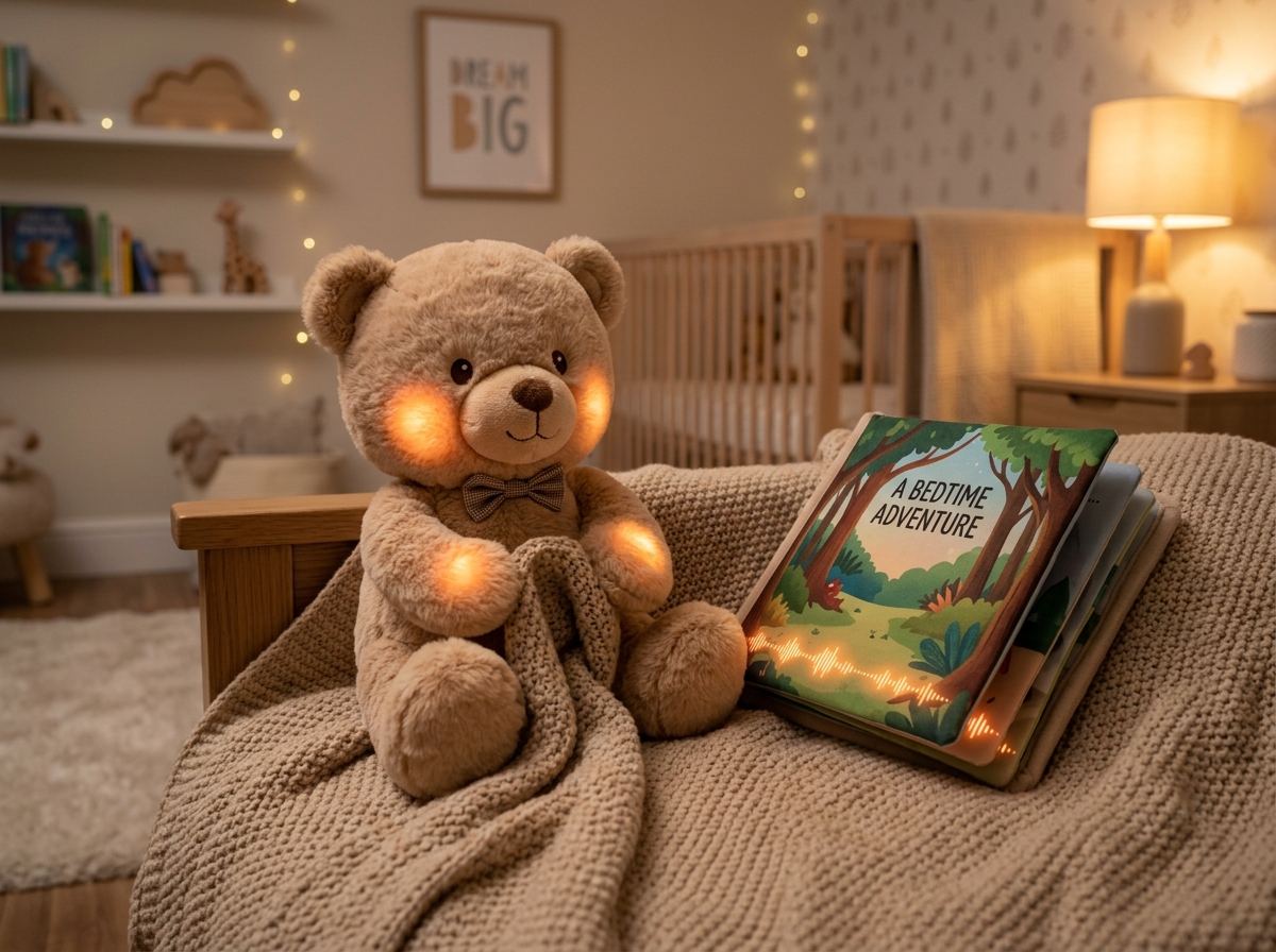 Connected Smart Plush Soft Toy with Haptic Heartbeat and Capacitive Touch Patches